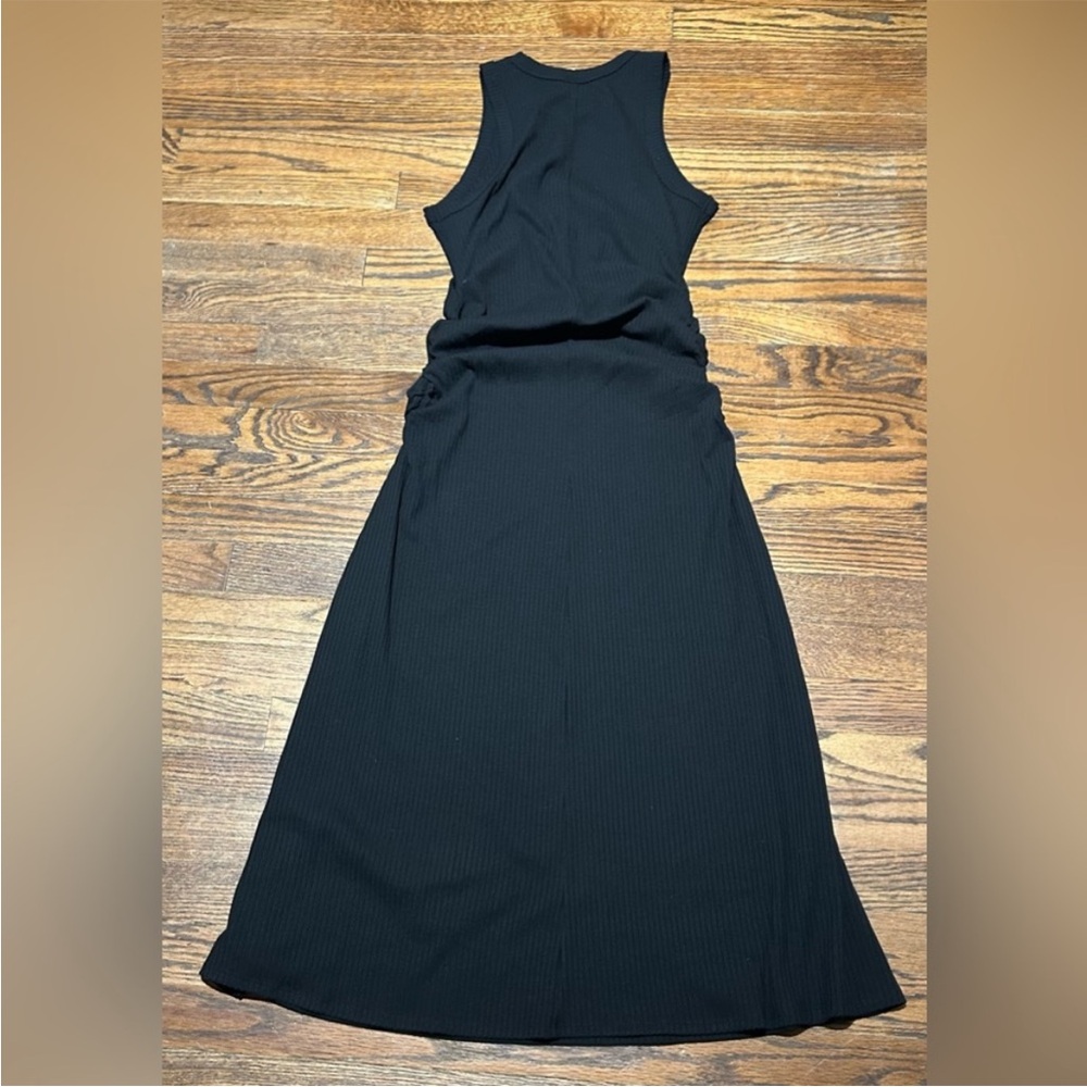 Classic Black Ribbed Tank Maxi Dress - Picture 3 of 3